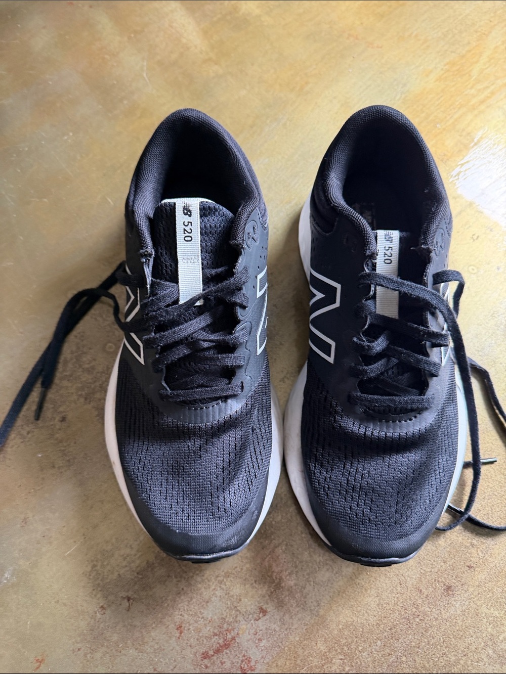 New Balance Black and White 520 Athletic Shoes